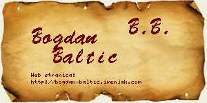 Bogdan Baltić vizit kartica